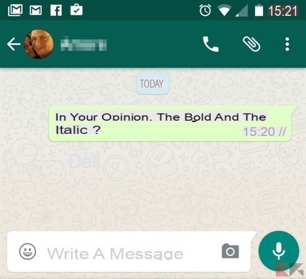 WhatsApp pour Android : le texte en gras et en italique arrive