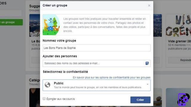 How to create a group on facebook ?