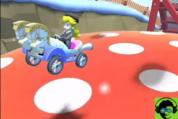 Como acertar 30 acertos com bananas usando um piloto usando uma gravata no Mario Kart Tour