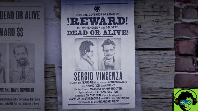 Guía de recompensas legendarias de Red Dead Online: Sergio Vincenza
