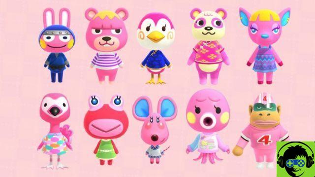 Todos los aldeanos rosados ​​de Animal Crossing: New Horizons