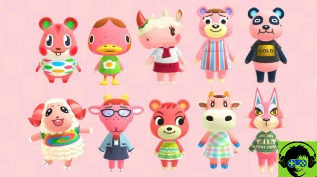 Tutti gli abitanti dei villaggi rosa in Animal Crossing: New Horizons