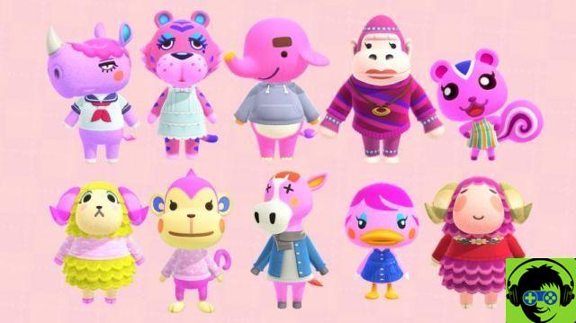 Todos los aldeanos rosados ​​de Animal Crossing: New Horizons
