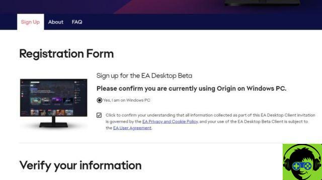 How to sign up for the beta of the EA Desktop app