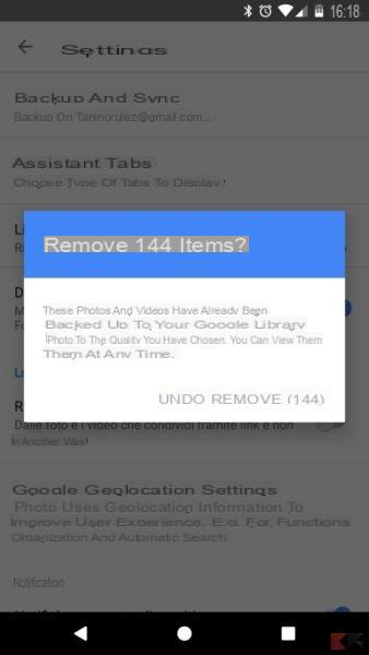 Delete photos and videos in Google Photos