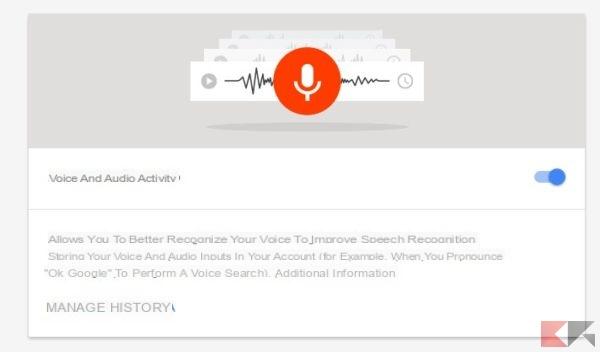 Come cancellare la cronologia delle ricerche vocali Google
