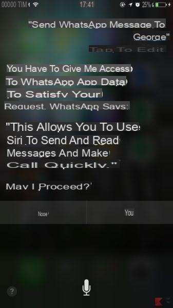 Inviare e leggere messaggi Whatsapp con Siri