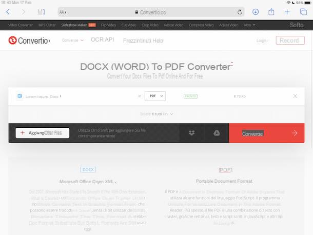 Cómo convertir un archivo de Word a PDF en iPad