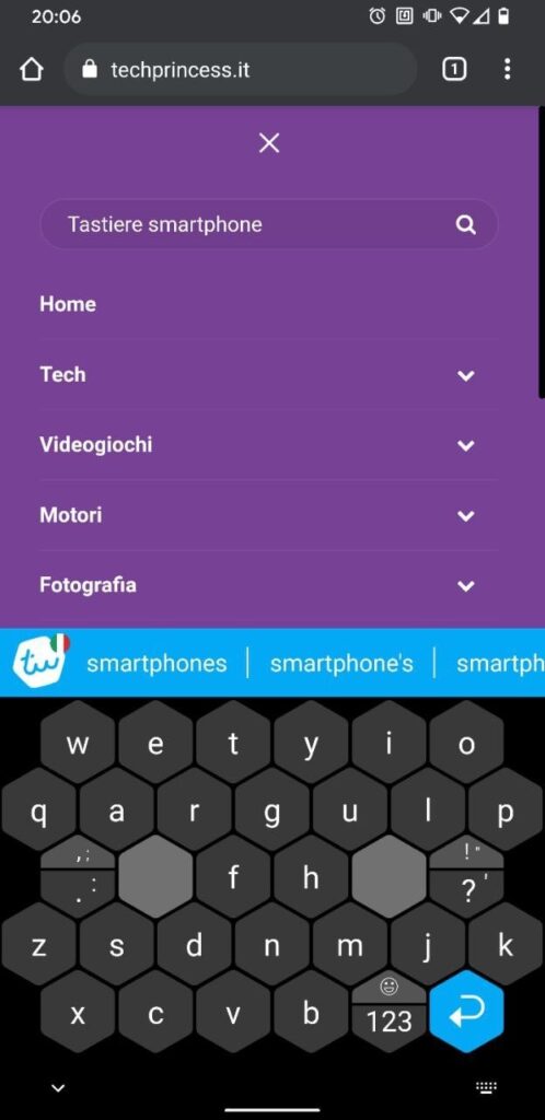 Revisión de Typewise Pro, el teclado hexagonal para el teléfono inteligente