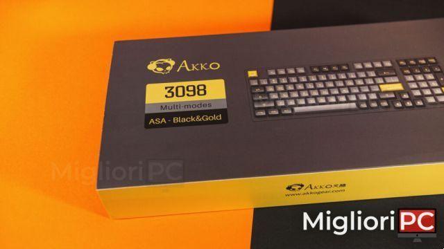 Teclado mecánico personalizado Akko • Revisión de 3098B Black & Gold