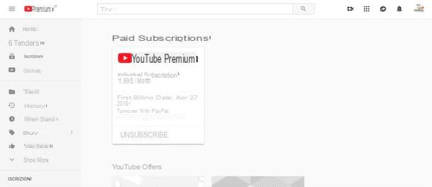 Come disattivare YouTube Premium