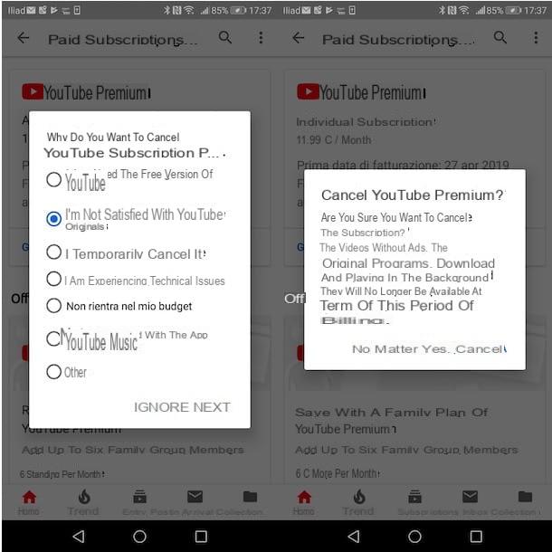 How to deactivate YouTube Premium