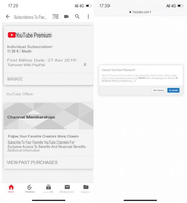 Como desativar o YouTube Premium