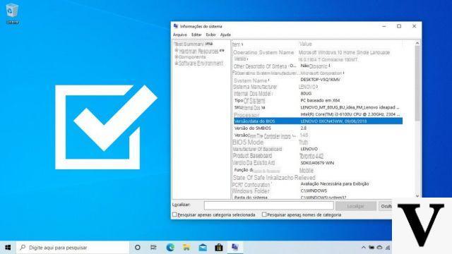 Encontre a versão do BIOS no Windows 10