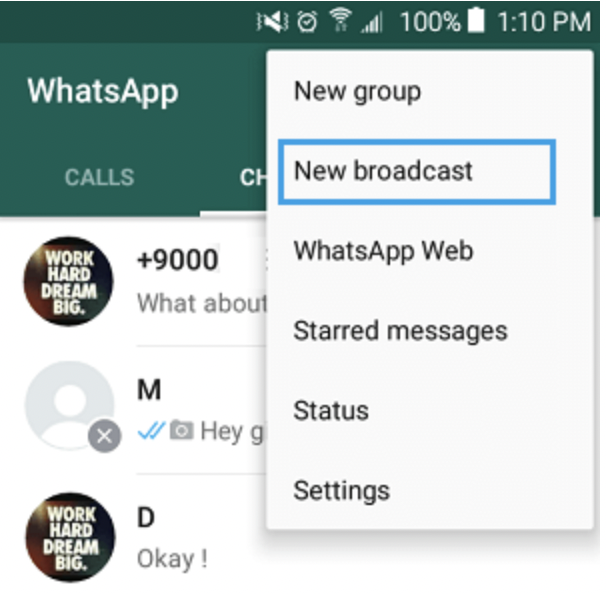 Comment créer une nouvelle diffusion sur WhatsApp