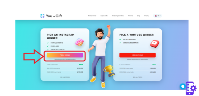 Reviews of You to Gift, an app for choosing Instagram sweepstakes winners