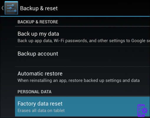 Do factory reset android phone