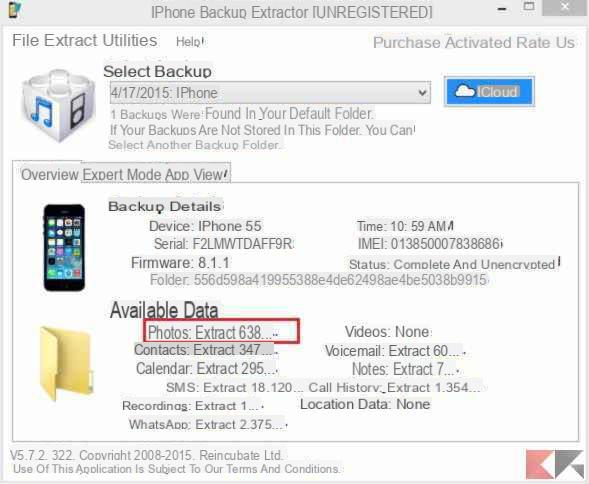 Recover videos from iPhone backup