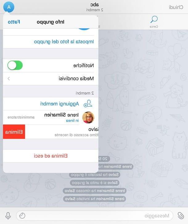 Come uscire da un gruppo Telegram