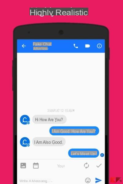 App to create fake Facebook chats