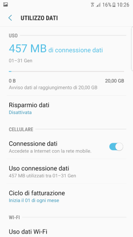 A conexão de dados móveis não funciona no Android