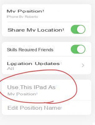 Modificare la posizione condivisa da iPhone