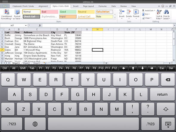Como usar o Excel no iPad
