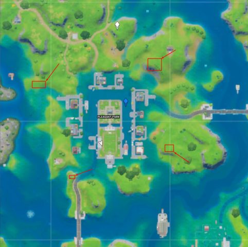 Where to collect Floating Rings in Pleasant Park in Fortnite Chapter 2 Season 3 Week 4