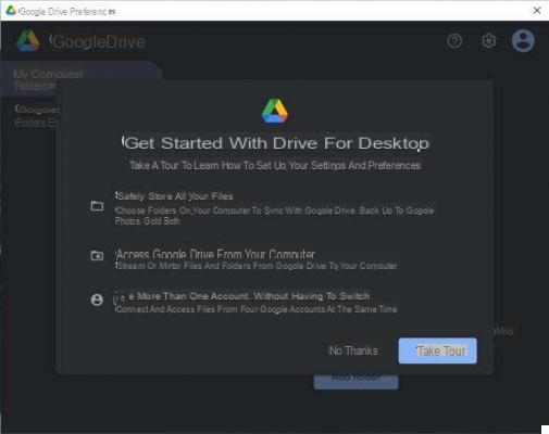 Google Drive para desktop: backup Foto e multi-conta