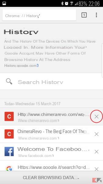 How to clear Google Chrome history