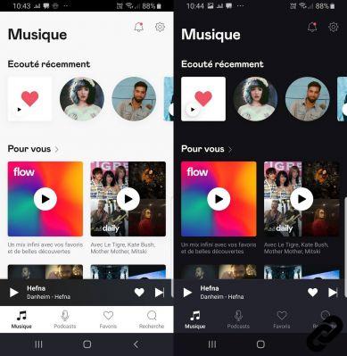 How to change the color mode on Deezer?