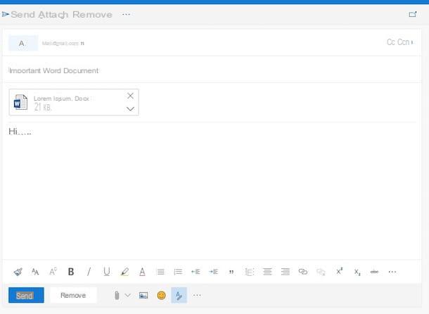 How to send a Word document via email