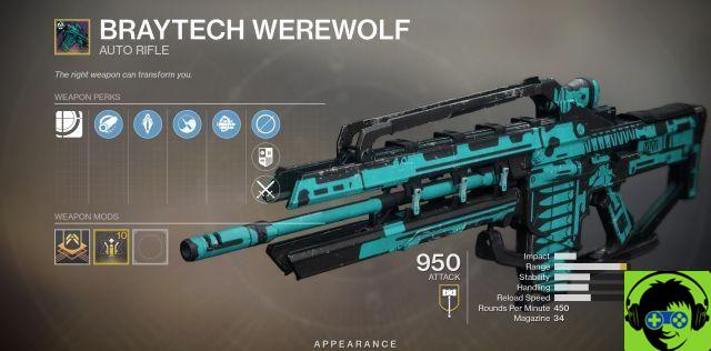 Destiny 2 - Come ottenere il fucile automatico Braytech Werewolf