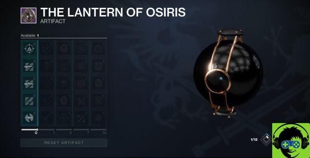 Come sbloccare la lanterna artefatto di Osiride in Destiny 2