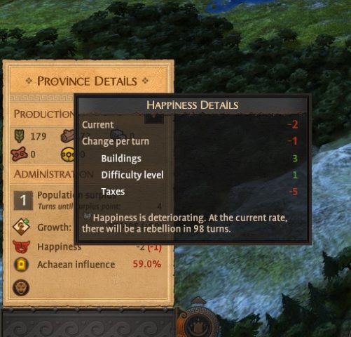 How provincial happiness works and how to improve it in A Total War Saga: Troy