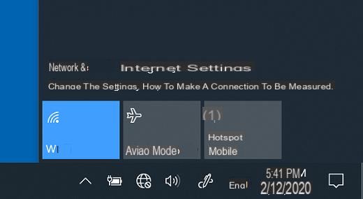 Pay-as-you-go connection in Windows 10
