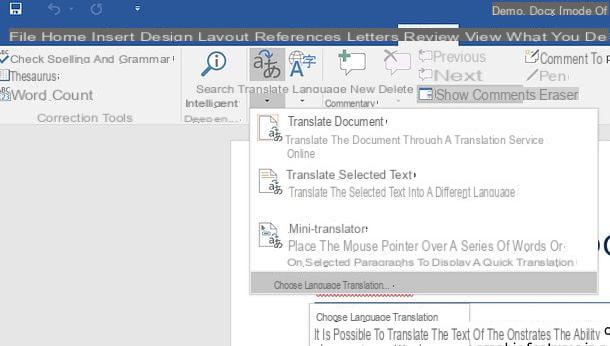 How to translate Word document