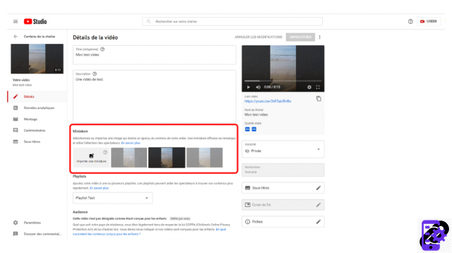 How to add a thumbnail to a YouTube video?