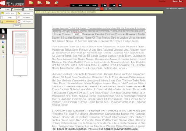 How to underline on PDF