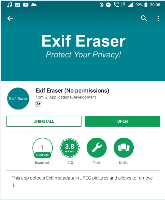 How to delete Exif data from photos on Android