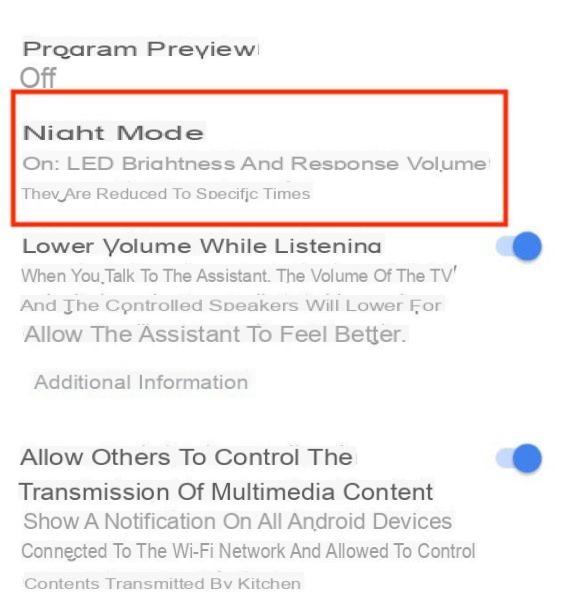 Comment activer le mode nuit sur Google Home