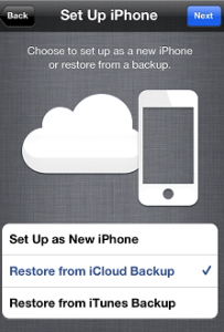 Use iCloud to Transfer data between two iPhones