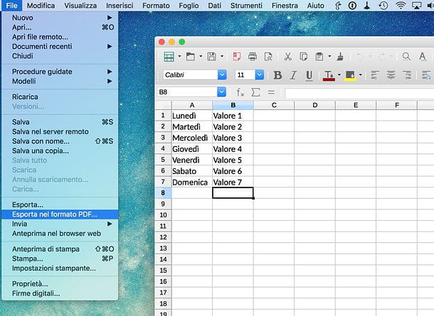 Convertir archivo de Excel a PDF