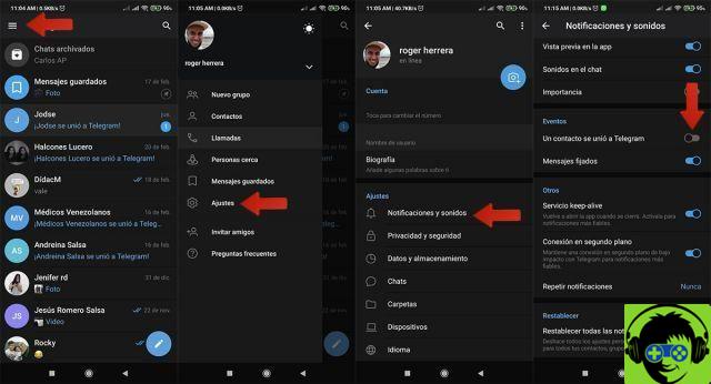 A contact has entered the telegram: how to prevent the warning from leaving
