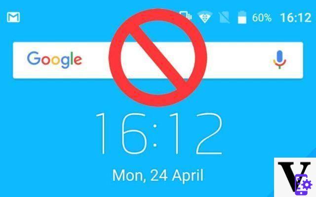 Android: como remover a barra de pesquisa do Google?