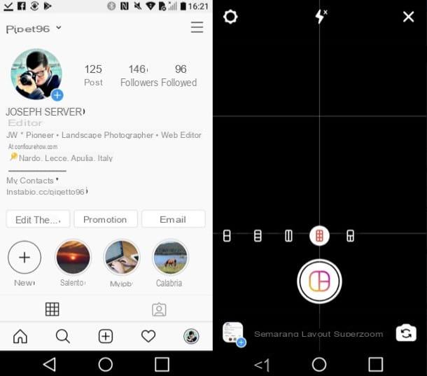 How to put multiple photos in the same Instagram story