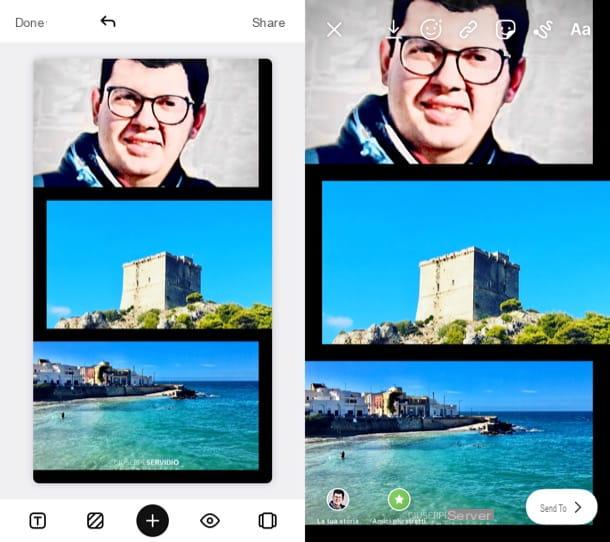 How to put multiple photos in the same Instagram story