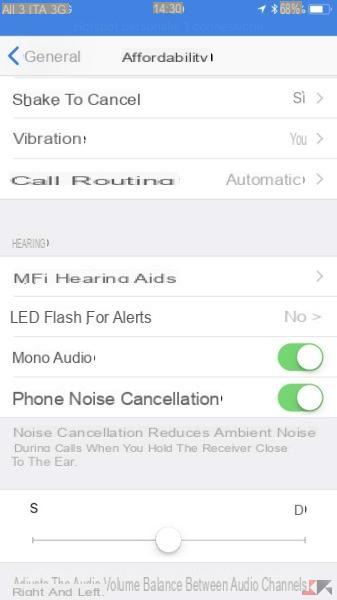 iPhone: attivare audio mono o stereo