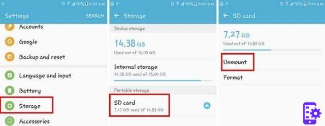 Cómo quitar e insertar la tarjeta SIM / SD en Galaxy J7