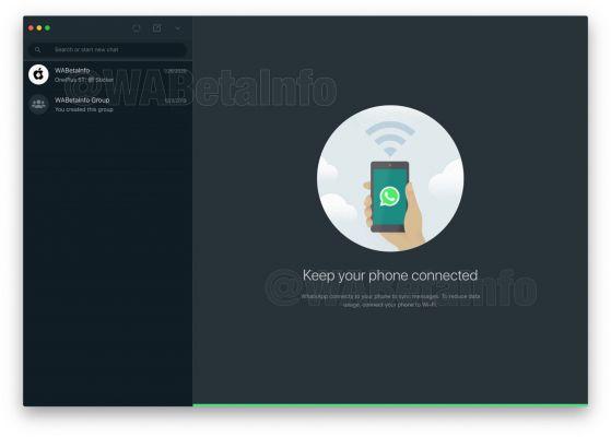 Whatsapp also dresses in black on the computer